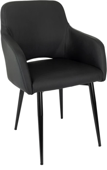 Кресло Бюрократ CH-380F черный эко.кожа на ножках металл