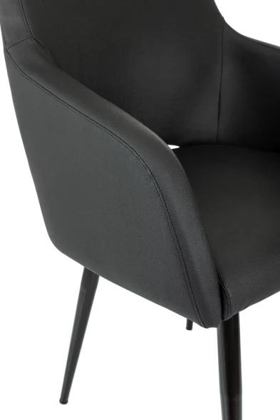 Кресло Бюрократ CH-380F черный эко.кожа на ножках металл