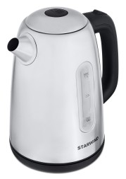 Чайник электрический Starwind SKS3210 1.7л. 2200Вт серебристый/черный корпус: металл/пластик
