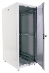 Шкаф коммутационный ЦМО (ШТК-Э-24.6.8-13АА) напольный 24U 600x800мм пер.дв.стекл металл 2 бок.пан. 540кг серый 59кг 180град. 1187мм IP20