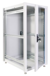 Шкаф коммутационный ЦМО (ШТК-Э-24.6.8-13АА) напольный 24U 600x800мм пер.дв.стекл металл 2 бок.пан. 540кг серый 59кг 180град. 1187мм IP20
