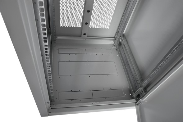 Шкаф коммутационный ЦМО (ШТК-Э-42.8.8-44АА) напольный 42U 800x800мм пер.дв.перфор. задн.дв.перфор. 2 бок.пан. направл.под закл.гайки 710кг серый 715мм 105кг 180град. 1987мм IP20 сталь