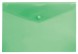 Конверт на кнопке Бюрократ -PK803TGRN A4 пластик 0.15мм зеленый
