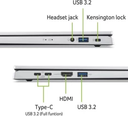 Ноутбук Acer Aspire Go AG15-32P-394D Core 3 N355 16Gb SSD512Gb Intel Graphics 15.6&amp;quot; TN FHD (1920x1080) без ОС silver WiFi BT Cam (NX.J8XCD.004)