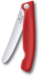 Нож кухонный Victorinox Swiss Classic 6.7831.FC1 стальной столовый для овощей лезв.110мм серрейт. заточка красный карт.коробка