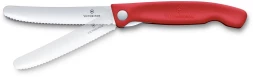 Нож кухонный Victorinox Swiss Classic 6.7831.FC1 стальной столовый для овощей лезв.110мм серрейт. заточка красный карт.коробка