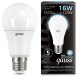 Лампа светодиодная Gauss A60 16Вт цок.:E27 груша 220B 4100K св.свеч.бел.нейт. (упак.:10шт) (102502216)