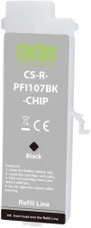 Картридж перезаправляемый струйный Cactus CS-R-PFI107BK-CHIP черный (260мл) для Canon imageProGRAF iPF670/680/685/770/780/785 с чипом