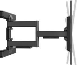 Кронштейн для телевизора Ultramounts UM970 черный 43"-95" макс.60кг настенный поворот и наклон