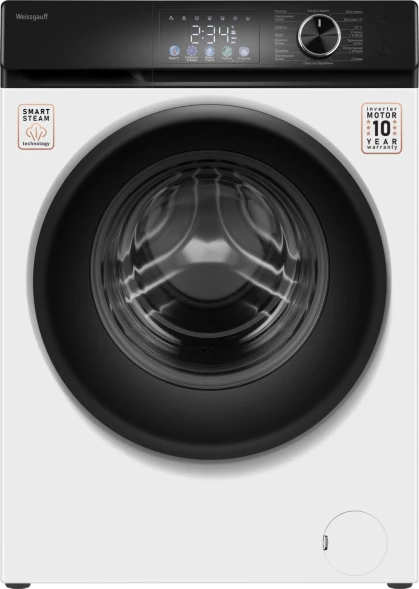 Стиральная машина Weissgauff WM 45127 Inverter Steam Color Touch класс: A+++ загр.фронтальная макс.:7кг белый инвертер