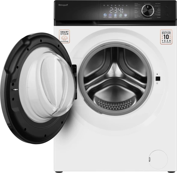 Стиральная машина Weissgauff WM 45127 Inverter Steam Color Touch класс: A+++ загр.фронтальная макс.:7кг белый инвертер