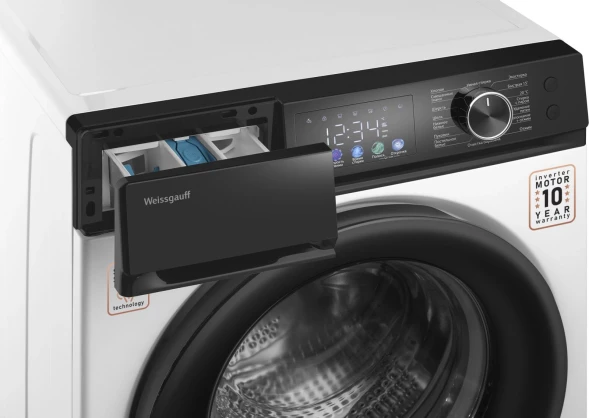 Стиральная машина Weissgauff WM 45127 Inverter Steam Color Touch класс: A+++ загр.фронтальная макс.:7кг белый инвертер