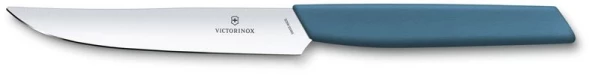 Нож кухонный Victorinox Swiss Modern (6.9006.122) стальной столовый для стейка лезв.120мм прямая заточка синий