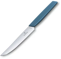Нож кухонный Victorinox Swiss Modern (6.9006.122) стальной столовый для стейка лезв.120мм прямая заточка синий
