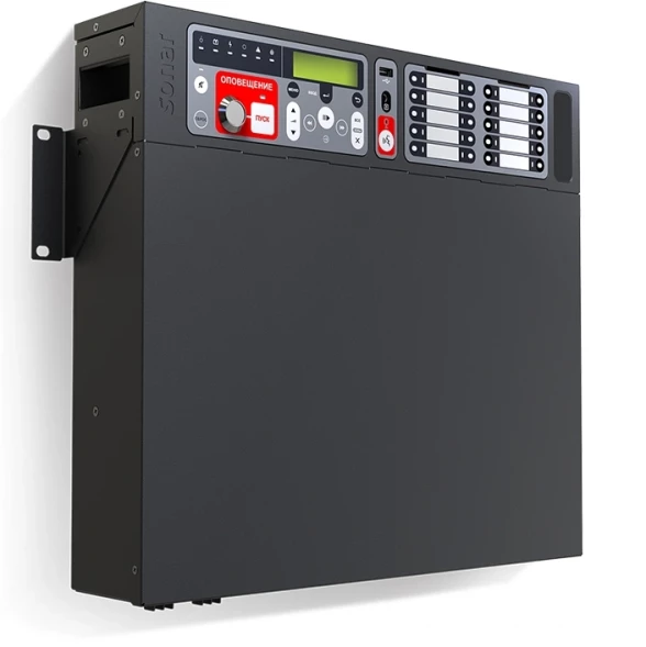 Прибор управления оповещением Rubezh Sonar SPM-C20050-AW 500Вт черный (RBZ-219780)