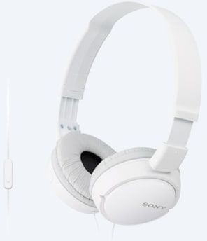 Гарнитура накладные Sony MDR-ZX110AP 1.2м белый проводные оголовье