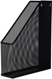 Лоток вертикальный Deli E9186 для бумаг 250х73х316мм черный металл сетка