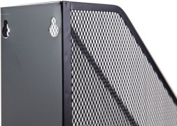 Лоток вертикальный Deli E9186 для бумаг 250х73х316мм черный металл сетка