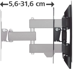 Кронштейн для телевизора Hama 00220822 черный 19&amp;quot;-48&amp;quot; макс.20кг настенный поворотно-выдвижной и наклонный