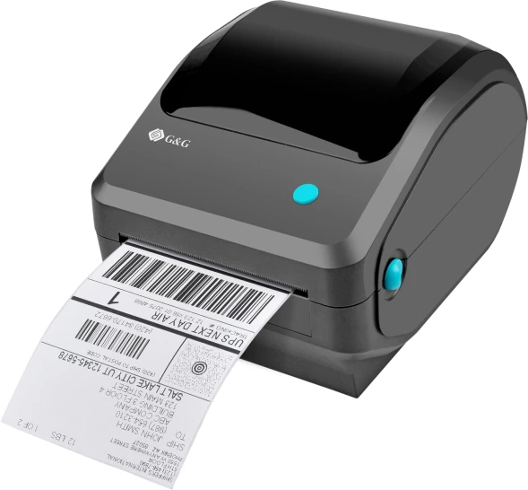 Термопринтер G&amp;amp;G GG-D410 203dpi 152мм/с/USB для печ.накл. черный