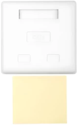Розетка Hyperline SB1-2-8P8C-C6-SH-WH RJ45 2 кат.6 FTP бел. (упак.:1шт)