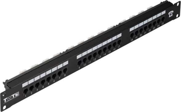 Патч-панель Lanmaster TWT-PPI25TEL11 19&amp;quot; 1U 25xRJ-11 кат.3