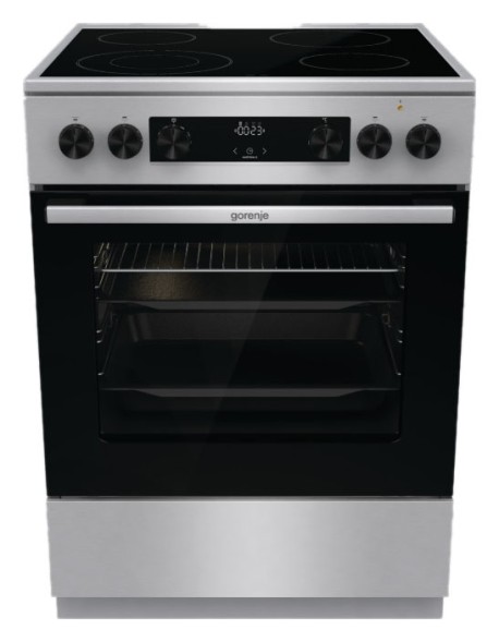 Плита Электрическая Gorenje GECS6C70XC нержавеющая сталь стеклокерамика (без крышки)