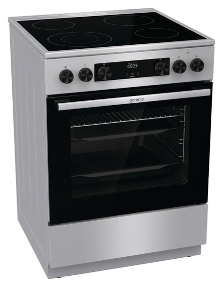 Плита Электрическая Gorenje GECS6C70XC нержавеющая сталь стеклокерамика (без крышки)