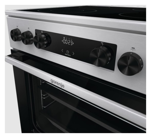 Плита Электрическая Gorenje GECS6C70XC нержавеющая сталь стеклокерамика (без крышки)