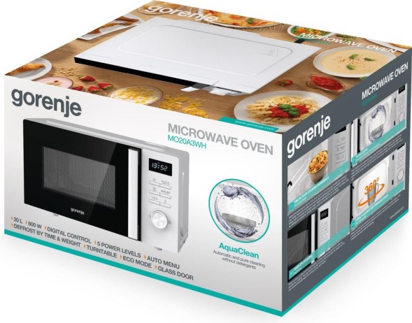 Микроволновая Печь Gorenje MO20A3WH 20л. 800Вт белый