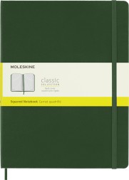 Блокнот Moleskine CLASSIC QP091K15 XLarge 190х250мм 192стр. клетка твердая обложка зеленый