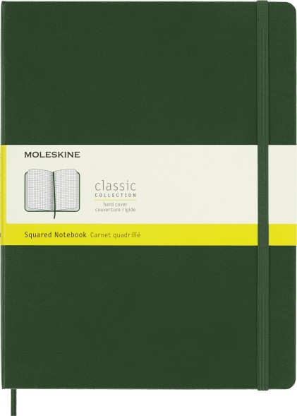 Блокнот Moleskine CLASSIC QP091K15 XLarge 190х250мм 192стр. клетка твердая обложка зеленый