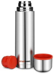 Термос Starwind 10-1000 1л. серебристый/красный картонная коробка