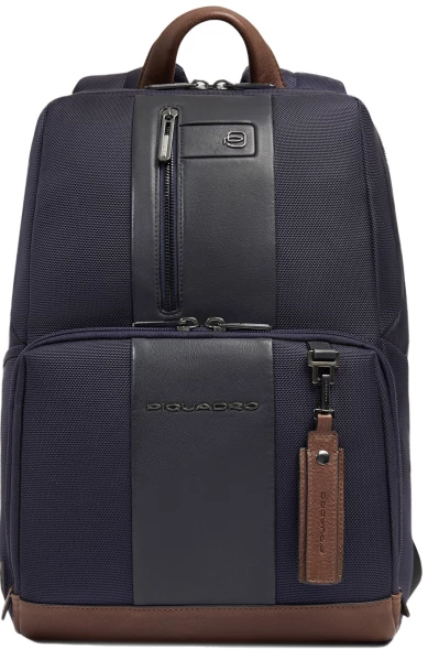 Рюкзак Piquadro Brief2 CA3214BR2/BLUCU темно-синий/коричневый нейлон/натур.кожа