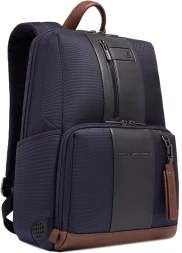 Рюкзак Piquadro Brief2 CA3214BR2/BLUCU темно-синий/коричневый нейлон/натур.кожа