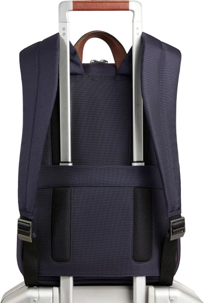 Рюкзак Piquadro Brief2 CA3214BR2/BLUCU темно-синий/коричневый нейлон/натур.кожа