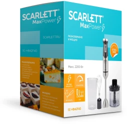 Блендер погружной Scarlett SC-HB42F40 2200Вт серебристый/черный