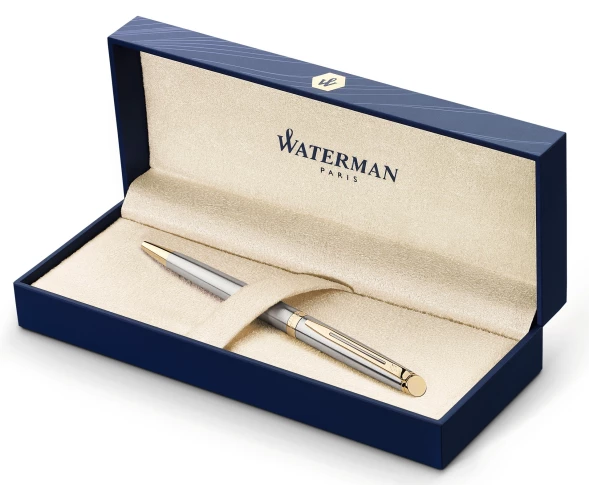 Ручка шариков. Waterman Hemisphere (S0920370) Steel GT M син. черн. подар.кор.