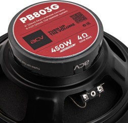 Колонки автомобильные ACV PB-803G 450Вт 90дБ 4Ом 20см (8дюйм) (ком.:2кол.) коаксиальные трехполосные