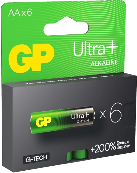 Батарея GP Ultra Plus Alkaline 15AUPA21-2CRB6 AA (6шт) блистер