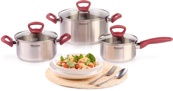 Кастрюля Rondell Heidi RDS-1113 2.8л. d=20см (с крышкой) стальной