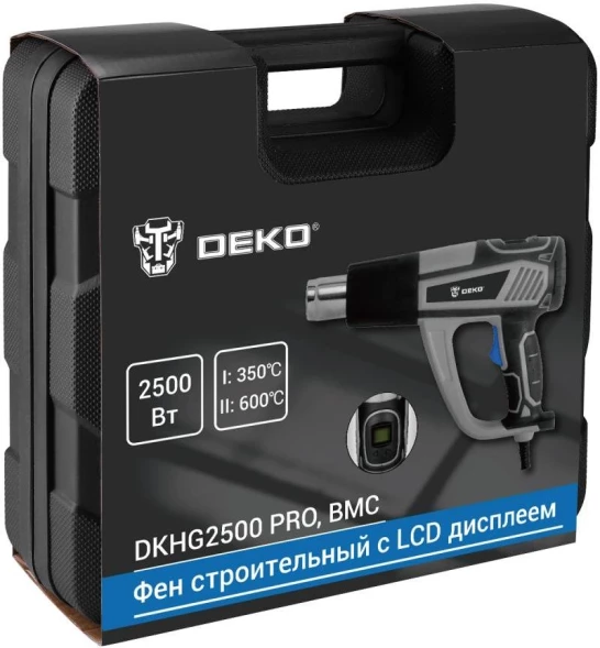 Технический фен Deko DKHG2500 PRO 2500Вт темп.350/600С (085-1078)