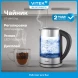 Чайник электрический Vitek VT-WK1046 1.7л. 2200Вт черный/серебристый корпус: стекло/металл