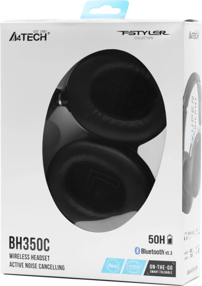 Наушники мониторные A4Tech Fstyler BH350C черный беспроводные bluetooth оголовье (BH350C BLACK)