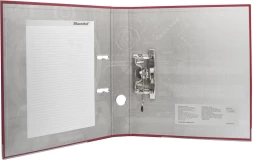 Папка-регистратор Silwerhof A4 50мм ПВХ/бумага красный мет.окант. сборная (упак.:2шт)