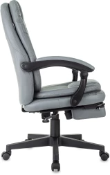 Кресло руководителя Бюрократ CH-868N-BF серый эко.кожа крестов. пластик подст.для ног