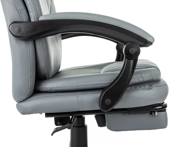 Кресло руководителя Бюрократ CH-868N-BF серый эко.кожа крестов. пластик подст.для ног