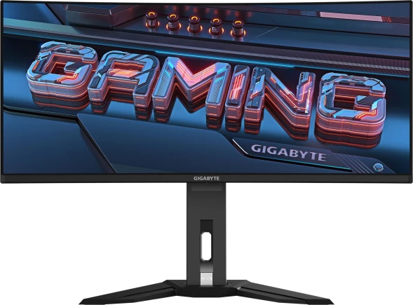 Монитор Gigabyte 34&amp;quot; MO34WQC2 черный OLED LED 21:9 HDMI M/M матовая HAS Piv 250cd 178гр/178гр 3440x1440 240Hz DP WQ USB 9.86кг