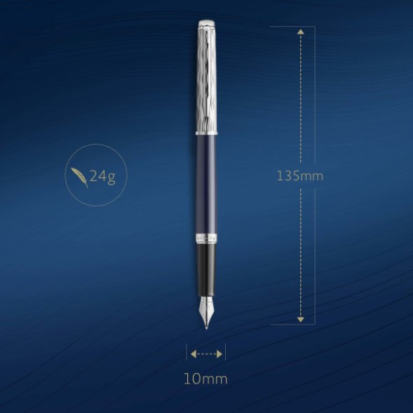 Ручка перьев. Waterman Hemisphere L`Essence du Bleu (CW2166467) LaqBlue CT F сталь нержавеющая подар.кор.