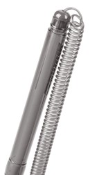 Ручка шариков. автоматическая Deli EQ50-BK черный/прозрачный d=0.7мм черн. черн. (1шт) на подставке резин. манжета